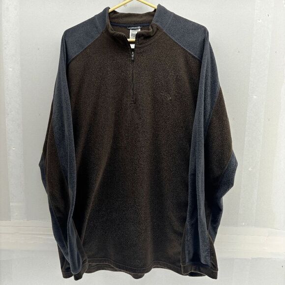 The North Face Men's TKA 100 Micro 1/4 Zip Fleece Pullover XL Brown A436 EUC - Picture 1 of 5